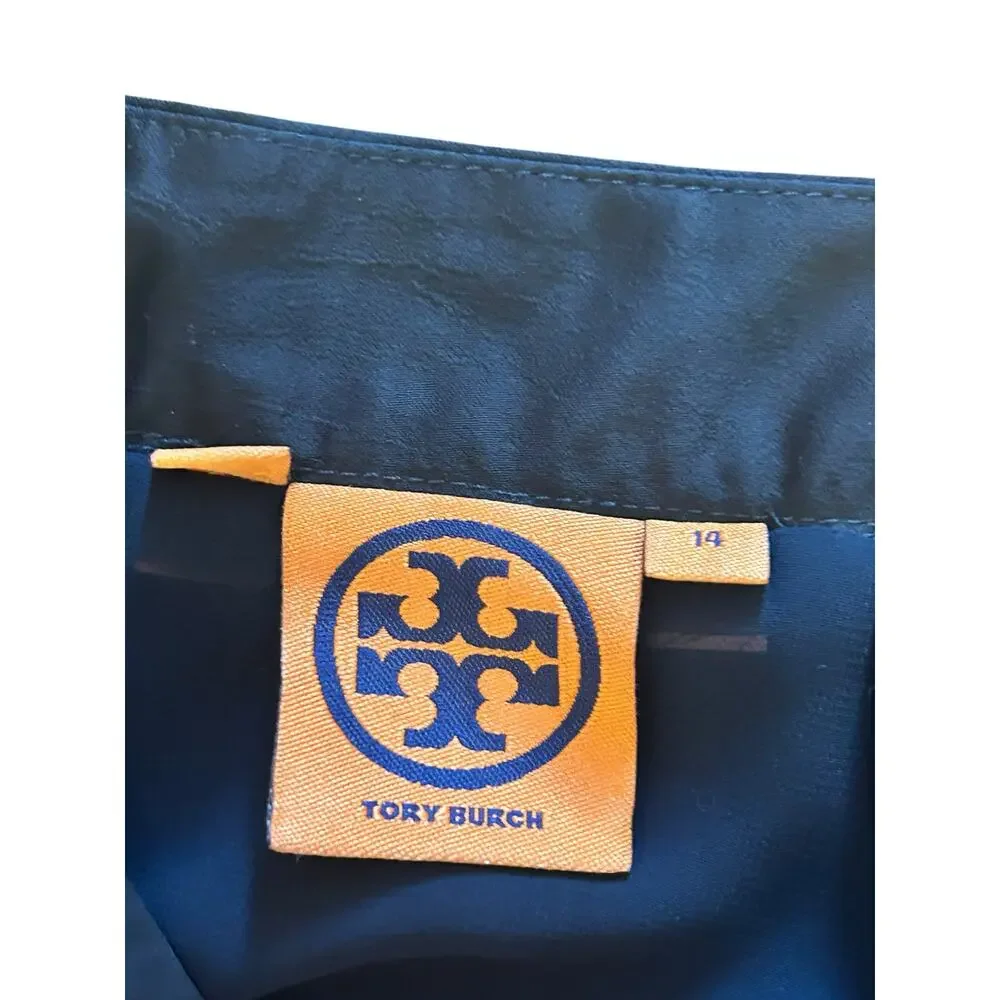 Tory Burch Women’s Designer Navy Blue Cargo Utility Mini Skirt - Size 14